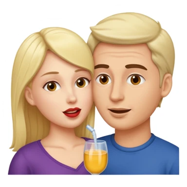 Woman giving male oral sex sticker