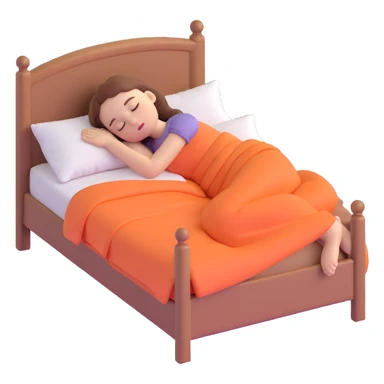 coquette girl sleeping in a pink soft bed sticker
