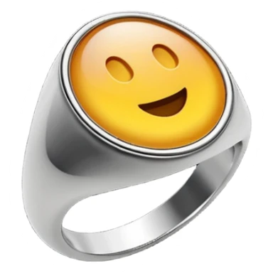 oura biometric ring as an emoji but shaped like an O sticker