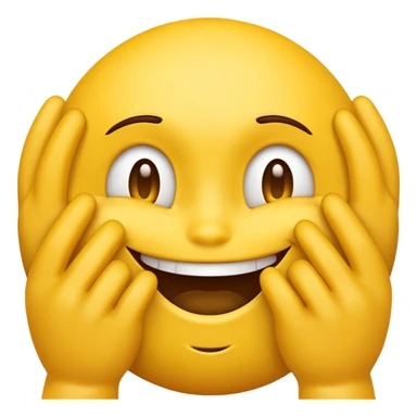 yellow emoji face with devious grin and hands rubbing together mischievously sticker