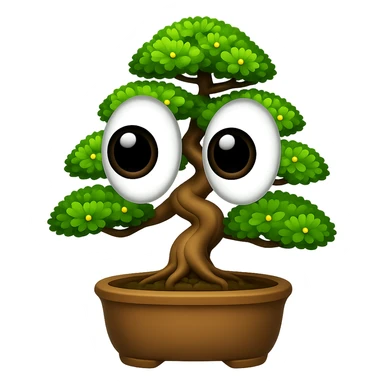 Make the eyeballs much bigger in the style of apple style emojis with transparent background. sticker