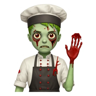 Aşçı zombi sticker