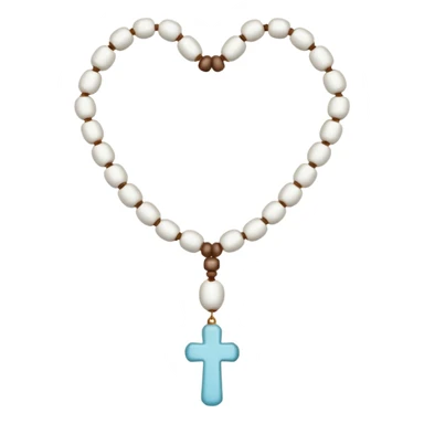 prayer bead white  sticker
