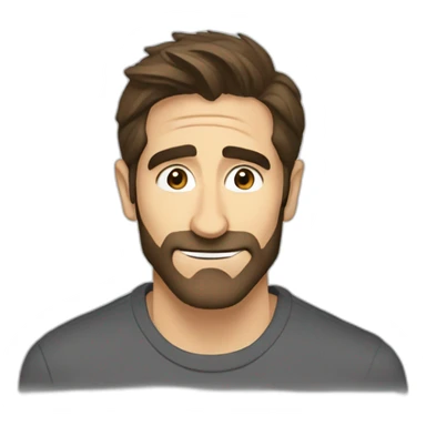 jake gyllenhaal cartoon wearing tee sticker