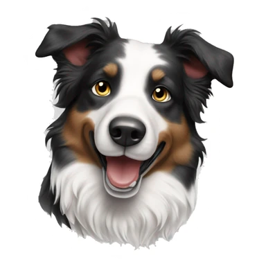 A Merle border collie sticker