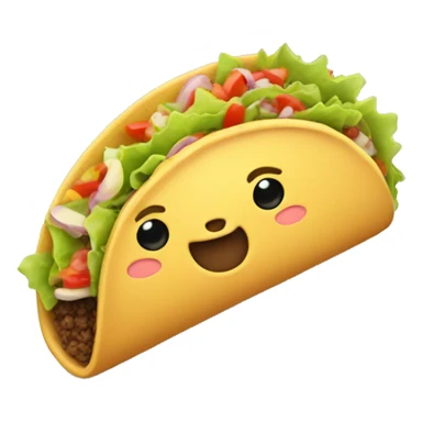cute taco full of emails sticker