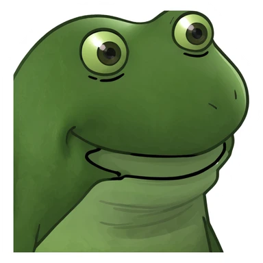 Pepe the Frog face with wide smile meme emoji iPhone style sticker