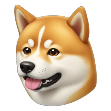 big cute shiba inu head sticker