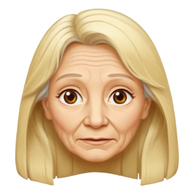 Femme 70 ans blonde cheveux long sticker