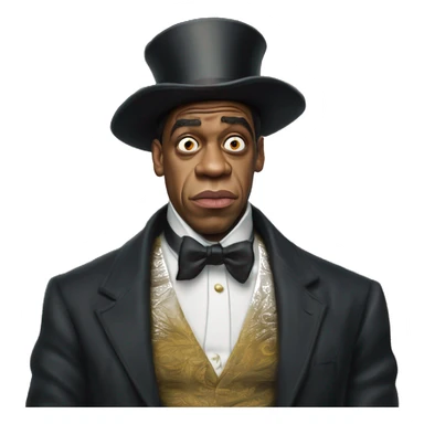 Warcraft intellectual Jay Z in Uncle Scrooge style, oil paint, mysterious eyes, intricate lips, masterpiece pose, odd perspective, beautiful, desirable, logical sticker