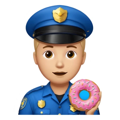 police holding donut sticker