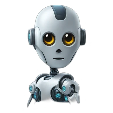 robot answering questions sticker