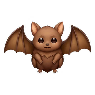 sleeping bat covering itself with wings sticker