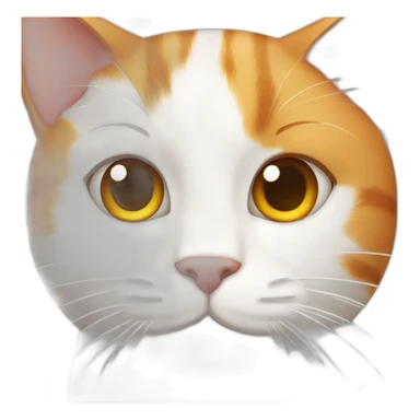 ginger and white cat with scar on left eye sticker