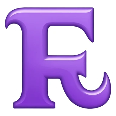 purple capital letter T alphabet sticker