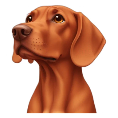 dog vizsla in love sticker