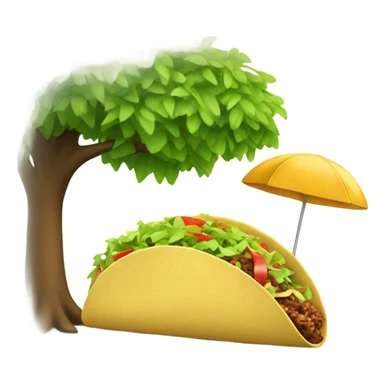 Taco lounging under a tree sticker