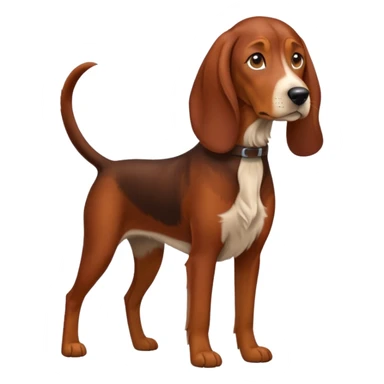 reddish brown coonhound sticker