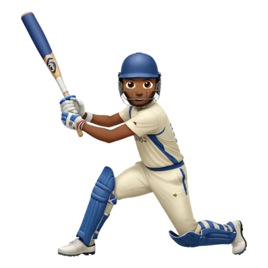 Right handed cricketer playing a cover drive shot with a cricket bat sticker