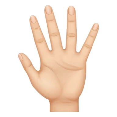 Hand with all fingers up except the ring finger sticker