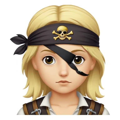 Young blonde pirate sticker