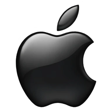 apple logo black colour sticker