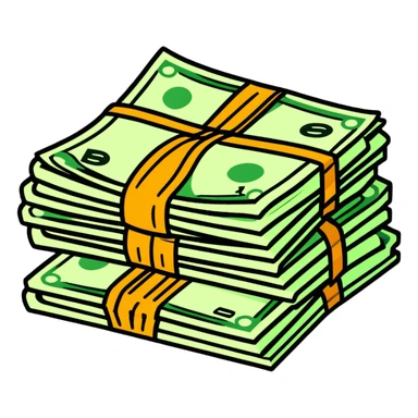 cash bundle money stack sticker