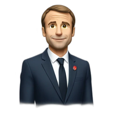 Macron qui fait Coucou sticker