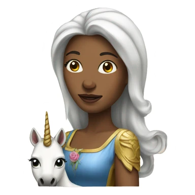 lady with unicorn sticker