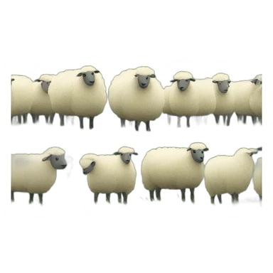 5 sheep stay field sticker