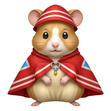 hamster wearing a poncho sticker