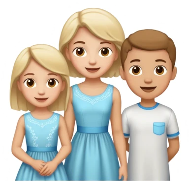 happy girl with boys indoors sticker