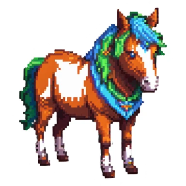 Chappell Roan, pixel art style, vibrant colors sticker