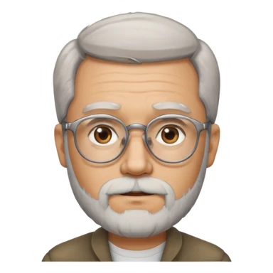 "viejito joven con lentes y barba con pocas canas sticker