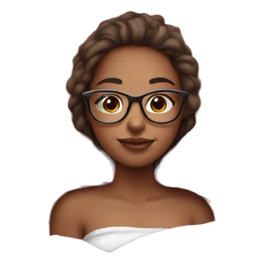 beautiful girl with glasses cuddled up in a pink and white blanket  sticker