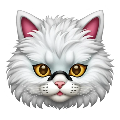 cat wearing a mask sticker