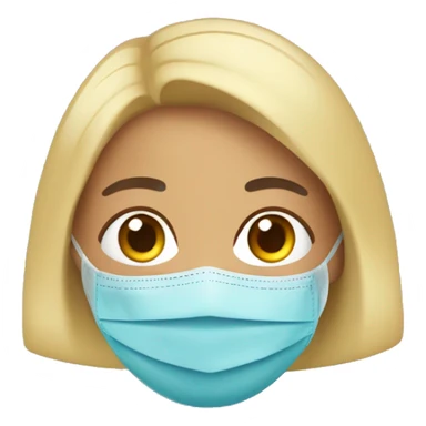 mujere rizada con mascarilla  sticker