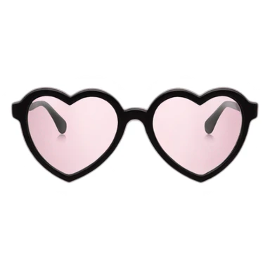 Heart shaped glasses sticker