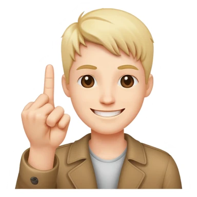 Smiling face showing middle finger  sticker