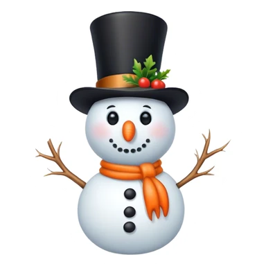 Cute snowman sticker