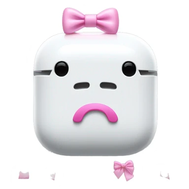 white airpod max with pink bows  sticker