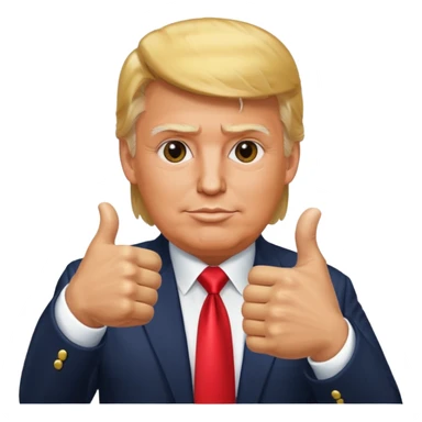 Treump avec des doit donneur sticker