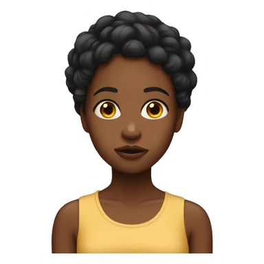 Black girl unimpressed sticker