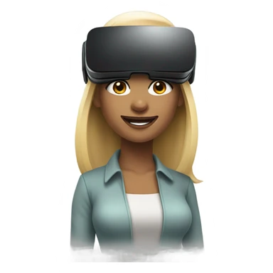 VR wearing attractive woman sticker