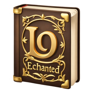 enchanted book with floating letters sticker
