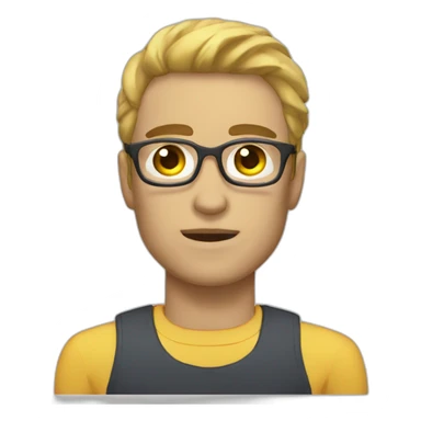 Persona que se muerde el labio sticker