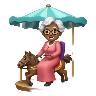 grannies on the carousel sticker