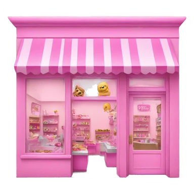 pink barbie shop sticker
