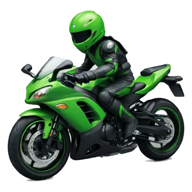Ninja driving Kawasaki ninja sticker