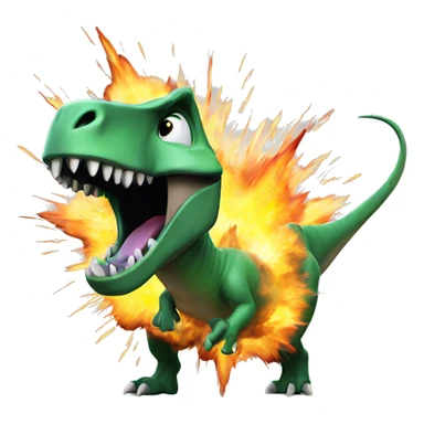 dinosaur exploding sticker